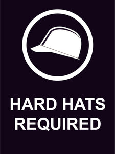 HARD HAT CONSTRUCTION SIGN 18" x 24"