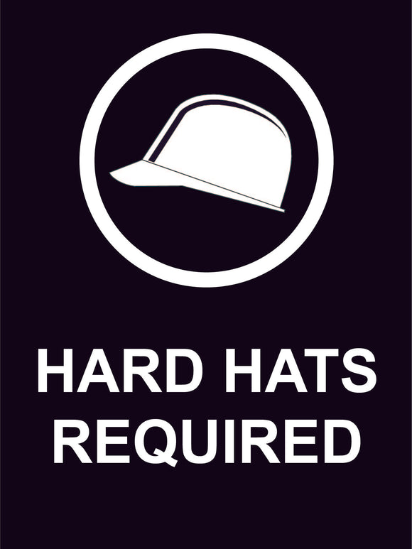HARD HAT CONSTRUCTION SIGN 18