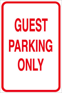 GUEST PARKING ONLY METAL